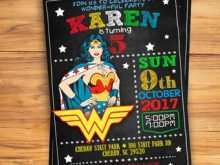 35 Online Wonder Woman Party Invitation Template PSD File for Wonder Woman Party Invitation Template