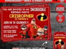 35 Standard Incredibles Birthday Invitation Template Formating by Incredibles Birthday Invitation Template