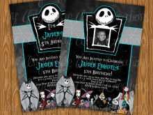 36 Creating Nightmare Before Christmas Birthday Invitation Template With Stunning Design by Nightmare Before Christmas Birthday Invitation Template