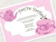 Afternoon Tea Invitation Template Blank