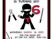 36 Format Ninja Warrior Birthday Party Invitation Template Free Now with Ninja Warrior Birthday Party Invitation Template Free