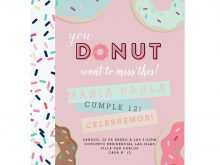 36 Free Printable Donut Party Invitation Template Free in Photoshop with Donut Party Invitation Template Free