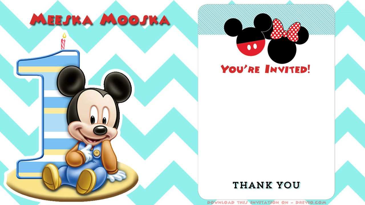 36 Online Mickey Mouse Invitation Card Blank Template For Free by Mickey Mouse Invitation Card Blank Template