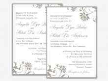 36 Printable Wedding Invitation Template On Word Maker for Wedding Invitation Template On Word