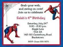 36 Report Birthday Invitation Template Spiderman With Stunning Design with Birthday Invitation Template Spiderman