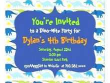 Blank Dinosaur Invitation Template