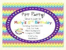 37 Blank Art Party Invitation Template Maker for Art Party Invitation Template