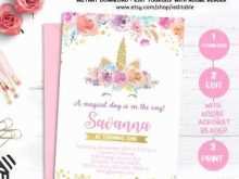 Elegant Invitation Template Unicorn