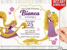 37 Blank Rapunzel Birthday Invitation Template for Ms Word with Rapunzel Birthday Invitation Template