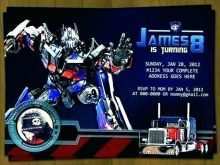 Transformers Birthday Invitation Template