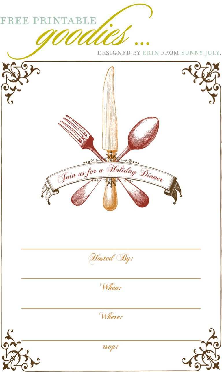 37 Create Blank Dinner Invitation Template With Stunning Design by Blank Dinner Invitation Template