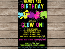 37 Create Neon Birthday Invitation Template Photo with Neon Birthday Invitation Template