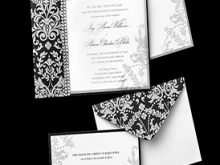 Black And White Wedding Invitation Template