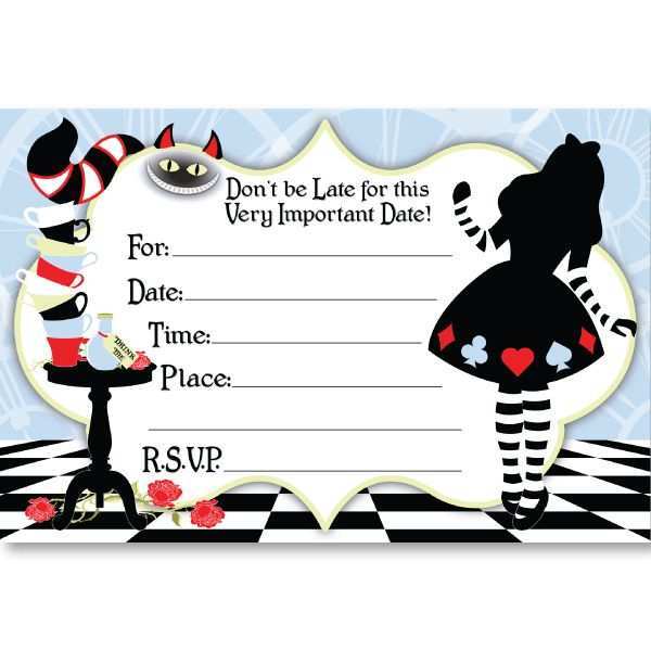 37 Creative Blank Alice In Wonderland Invitation Template Layouts for Blank Alice In Wonderland Invitation Template