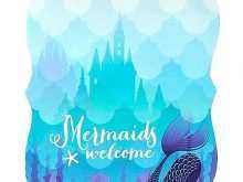 Little Mermaid Blank Invitation Template
