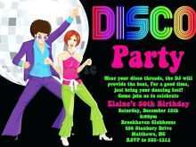 Disco Party Invitation Template