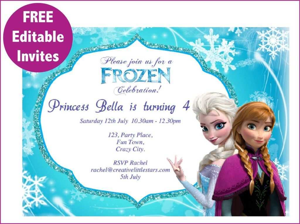 37 Printable Birthday Invitation Template Frozen Download with Birthday Invitation Template Frozen