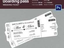 Boarding Pass Wedding Invitation Template