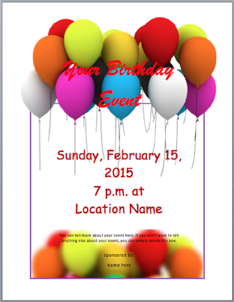 38 Customize Our Free Party Invitation Templates Word Free in Word by Party Invitation Templates Word Free