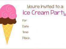 38 Format Ice Cream Party Invitation Template Free For Free for Ice Cream Party Invitation Template Free