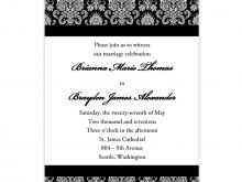 38 Printable Blank Wedding Invitation Templates Black And White Layouts for Blank Wedding Invitation Templates Black And White