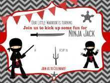 39 Blank Ninja Birthday Invitation Template Free Formating for Ninja Birthday Invitation Template Free