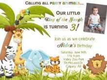 39 Creative Jungle Theme Birthday Invitation Template Online in Photoshop by Jungle Theme Birthday Invitation Template Online