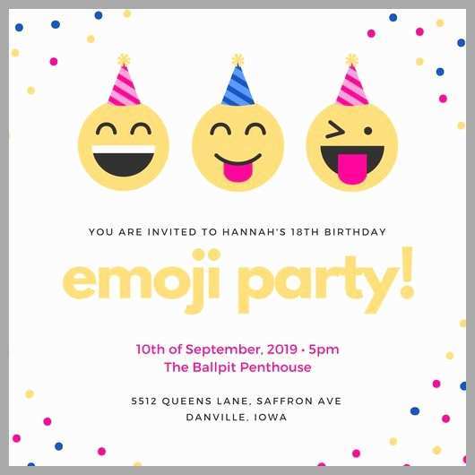 39 Customize Our Free Birthday Invitation Template Emoji Maker by Birthday Invitation Template Emoji