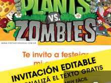 39 Format Free Plants Vs Zombies Birthday Invitation Template With Stunning Design by Free Plants Vs Zombies Birthday Invitation Template