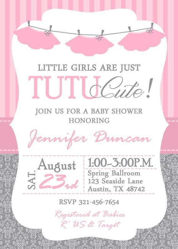 39 Online Blank Tutu Invitation Template For Free for Blank Tutu Invitation Template