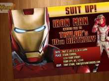 39 Online Iron Man Birthday Invitation Template for Ms Word by Iron Man Birthday Invitation Template