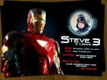 39 Standard Iron Man Birthday Invitation Template For Free with Iron Man Birthday Invitation Template