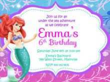40 Adding Little Mermaid Birthday Invitation Template Free Templates with Little Mermaid Birthday Invitation Template Free
