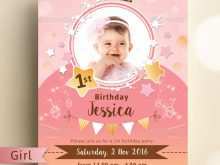 40 Create Baby Birthday Invitation Card Template Vector Templates with Baby Birthday Invitation Card Template Vector