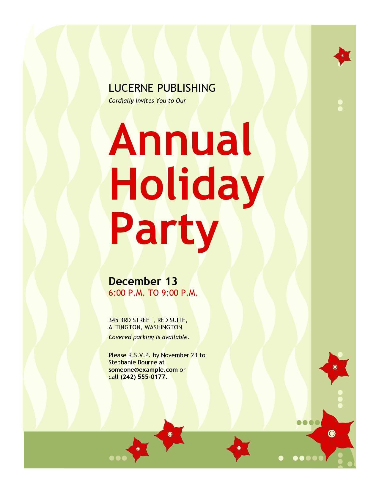 Holiday Party Template from legaldbol.com