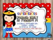 40 Creative Wonder Woman Party Invitation Template Photo with Wonder Woman Party Invitation Template
