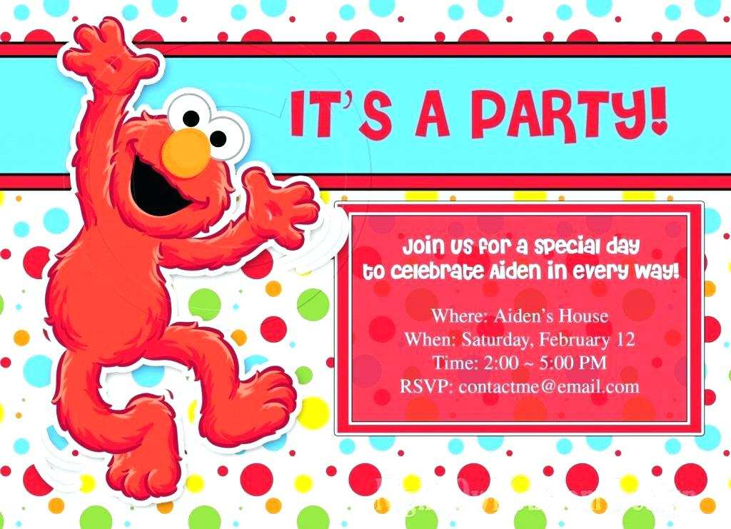 40 Customize Our Free Elmo Birthday Invitation Template For Free by Elmo Birthday Invitation Template