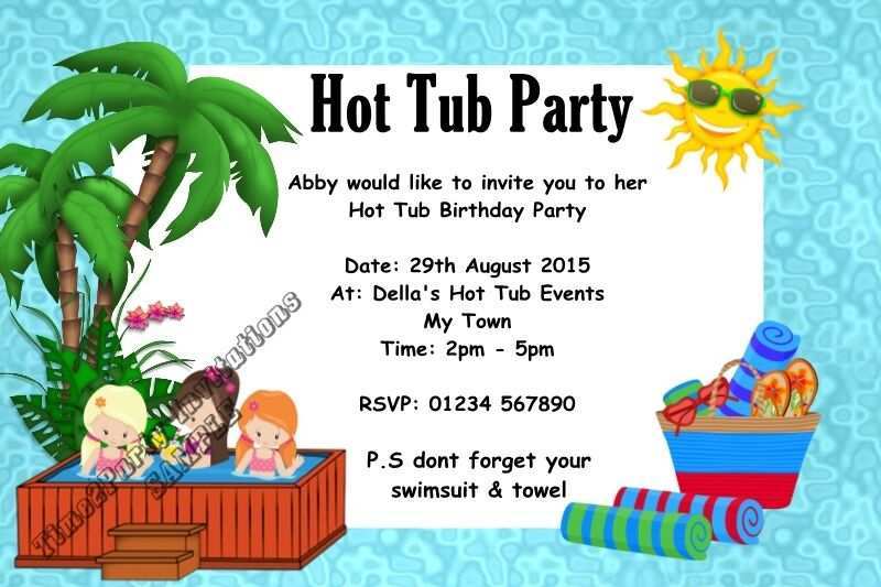 40 Customize Our Free Hot Tub Party Invitation Template Layouts by Hot Tub Party Invitation Template