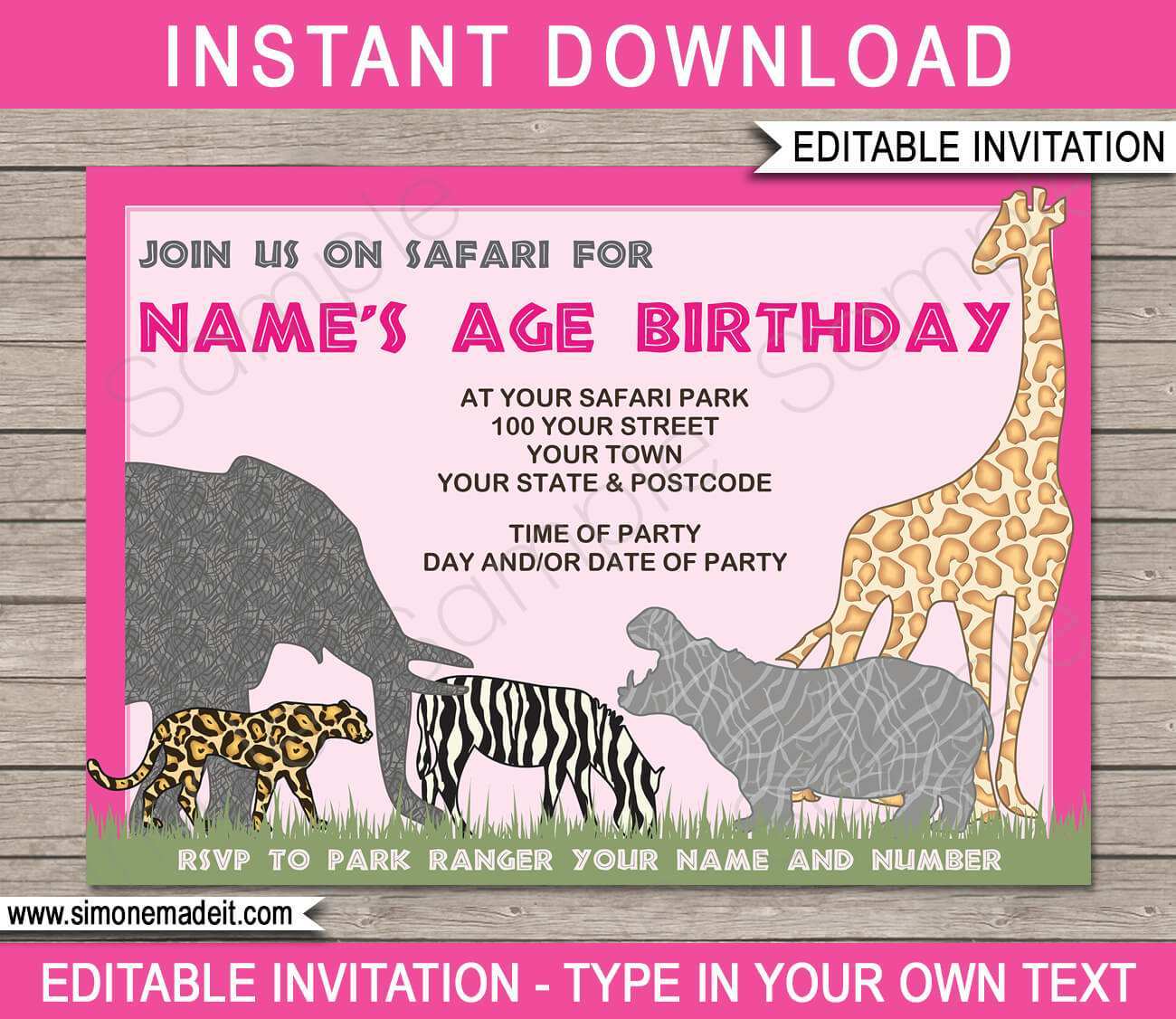 40 Customize Zoo Birthday Party Invitation Template With Stunning Design for Zoo Birthday Party Invitation Template