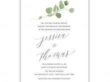 40 How To Create Wedding Invitation Template Eucalyptus for Ms Word for Wedding Invitation Template Eucalyptus