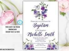 Blank Baptism Invitation Template