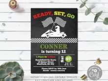 Go Kart Birthday Invitation Template