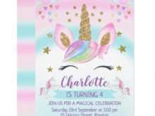 41 Create Unicorn 1St Birthday Invitation Template for Ms Word by Unicorn 1St Birthday Invitation Template