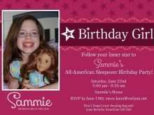 41 Creating American Girl Party Invitation Template Free Photo with American Girl Party Invitation Template Free