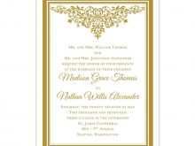41 Customize Gold Wedding Invitation Template For Free for Gold Wedding Invitation Template
