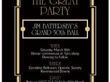 41 Format Great Gatsby Party Invitation Template Free Layouts with Great Gatsby Party Invitation Template Free