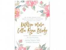 41 Format Watercolor Floral Wedding Invitation Template For Free with Watercolor Floral Wedding Invitation Template