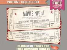 41 Free Printable Blank Movie Ticket Invitation Template PSD File with Blank Movie Ticket Invitation Template