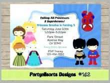 41 Free Printable Princess And Superhero Party Invitation Template Maker for Princess And Superhero Party Invitation Template