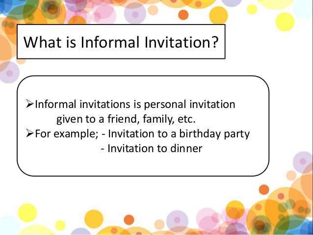 Invitation information. Invitation informal example. Informal Invitation. Invitation Card Formal.